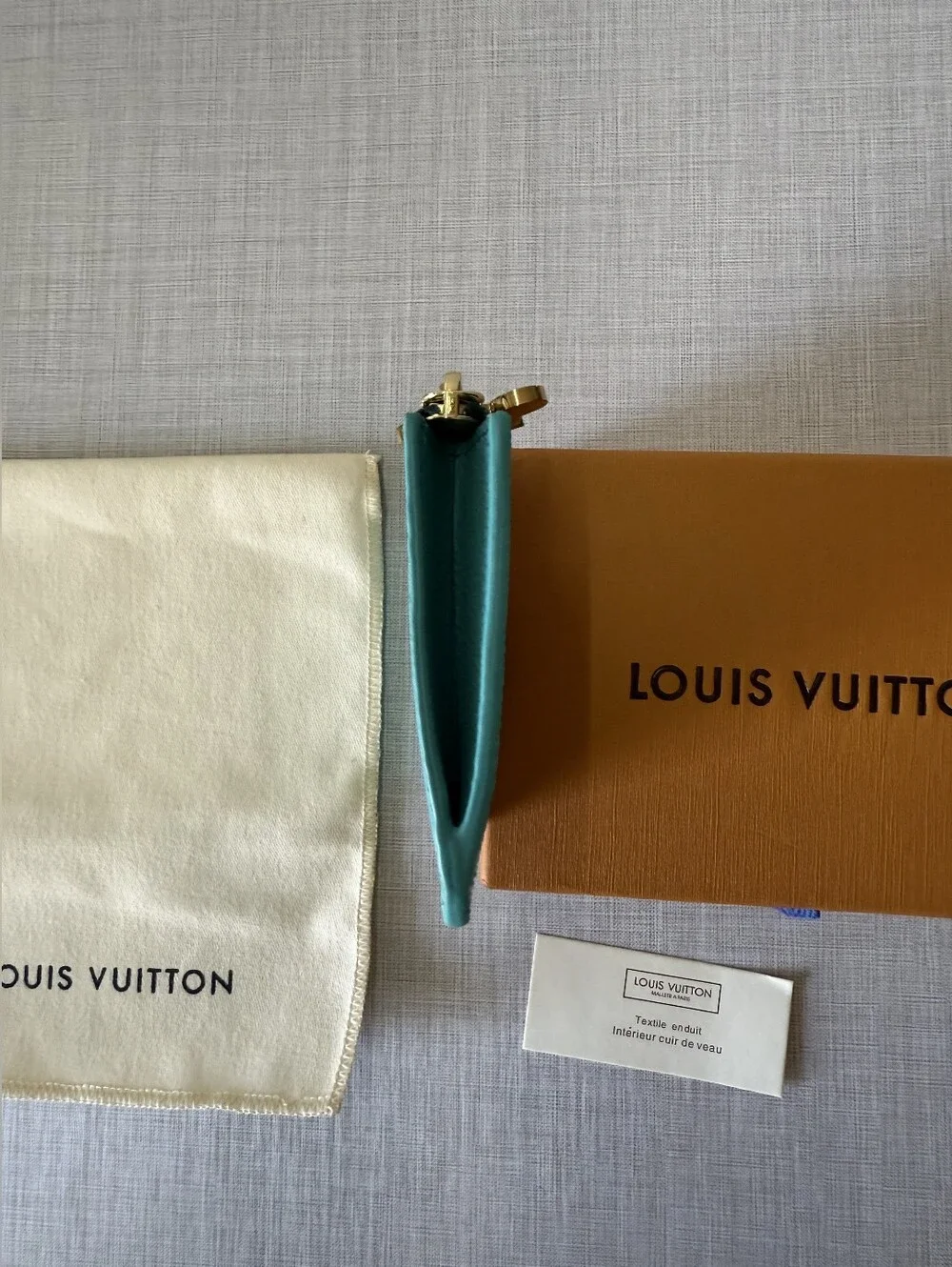 Louis Vuitton Multicolor Monogram White & Teal Card & Key Holder